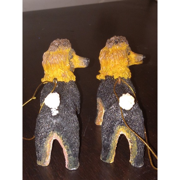 LOT OF 2‎ - POODLE DOG Resin Figurine Christmas Ornament - Picture 4 of 6